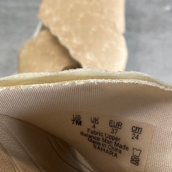 BZEES Women's Almond Sahara Washable Fabric Wedge Slide Sandals SZ 7 - Picture 7 of 7